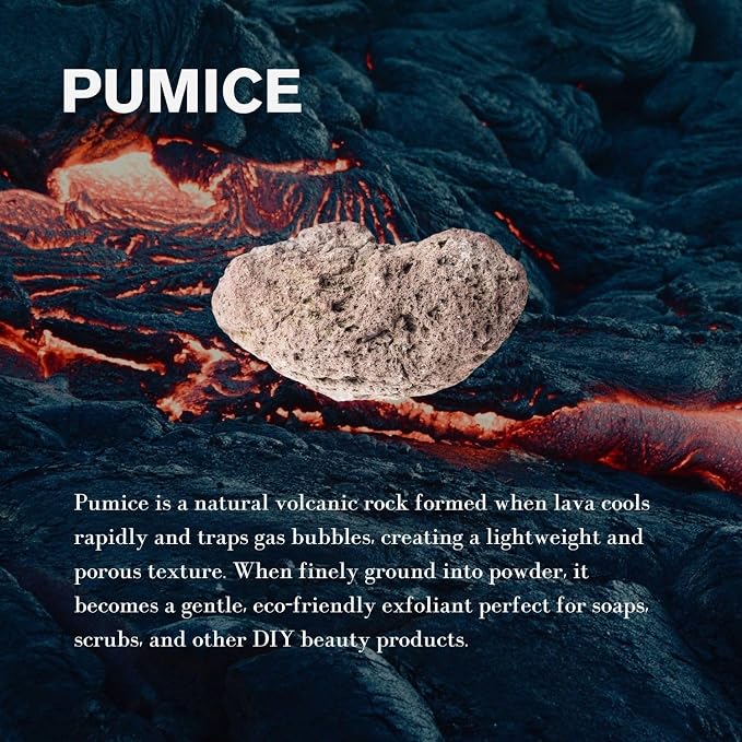 ClearLee Cosmetic Grade Pumice - 100% Pure Natural Grain/Powder - Great For Skin Exfoliation in DIY Soaps, Masks, Scrubs for Face, Body, Foot (2lb, Fine Grain)
