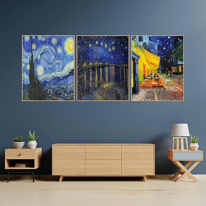 3 Pack Van Gogh Diamond Art Kits for Adults Diamond Painting Kit Beginner
