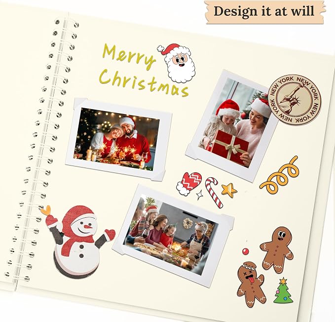 Scrapbook Photo Album 10"x10" 20 Sheets 40 Pages Hardcover Kraft Paper