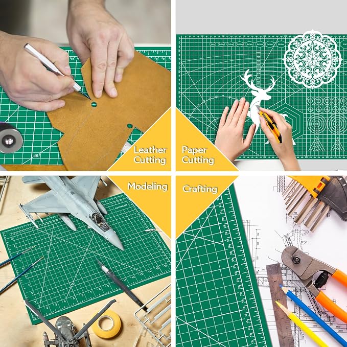 10 Pack Self Healing Cutting Mat Bulk 12"x18" Rotary Cutting Sewing Mats A3 | Cutting Board for Fabric Crafting Sewing Scrapbooking Quilting, Precision Cutting, Double Sided 5-Ply