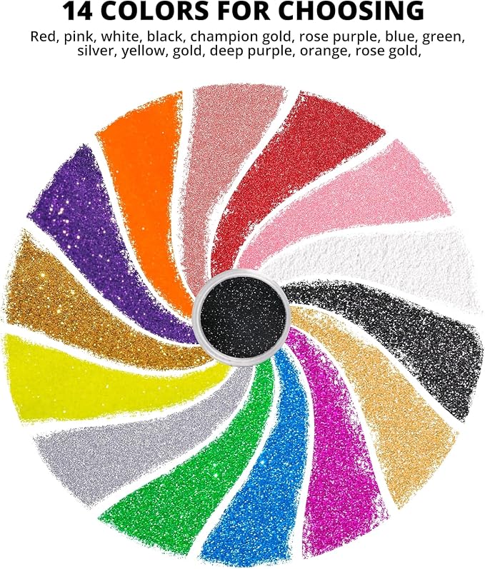 HTVRONT Gold Glitter for Crafts and Arts- 1.7oz/50g Fine Glitter Dust | Craft Glitter for Resin, Jewelry, Keychains, Candle Making, Paint, Slime Add Ins, Cosmetic Glitter for Nail Face