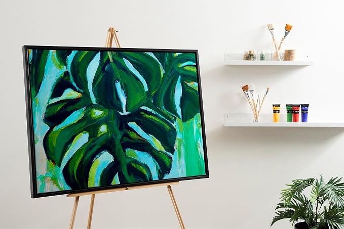 Kate and Laurel Sylvie Blank Framed Canvas Wall Art, 28x38 Black, Modern Empty Canvas for Paint-Your-Own Art, Premium Canvas Already Framed