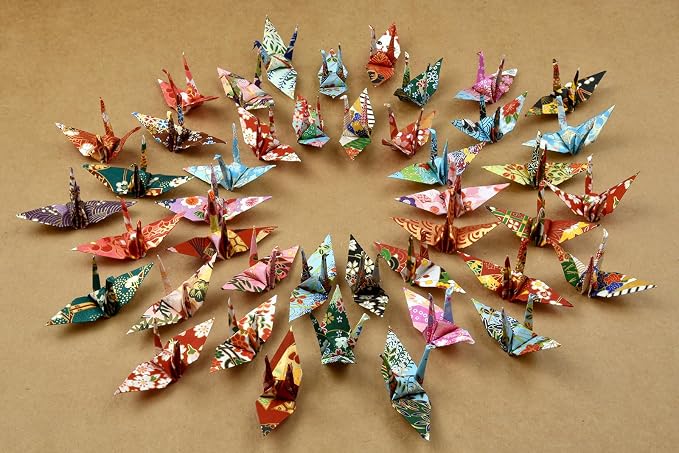50 Origami Paper Yuzen Washi Paper Different Patterns Japanese Print 6x6 inches for Wedding Decor Japanese Designs, Mixed Patterns for Origami, Scrapbooking, DIY Gifts Origamipolly