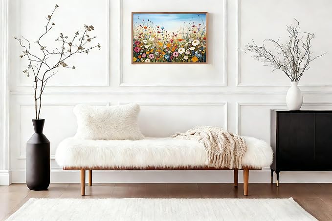 Wildflower Field 5D Diamond Painting Kits for Adults, Daisy Meadow 16x12"