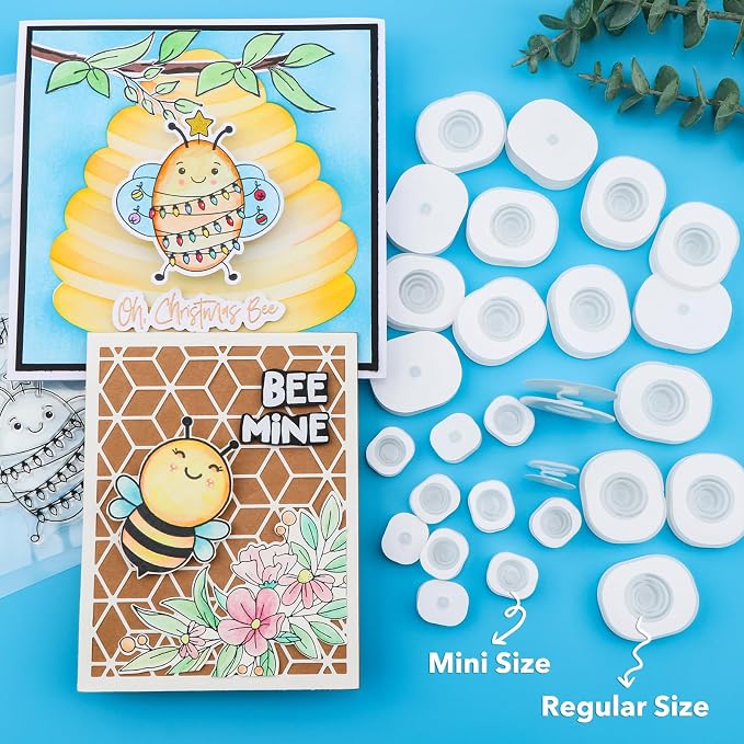 BAOFALI 120Pcs/Set Mini & Standard Action Wobbles,Self-Adhesive Springs,Small Wobblers Movers for Card Making DIY Scrapbooking Arts Projects Handmade Crafts Scrapbooking Embellishments （2Sizes）