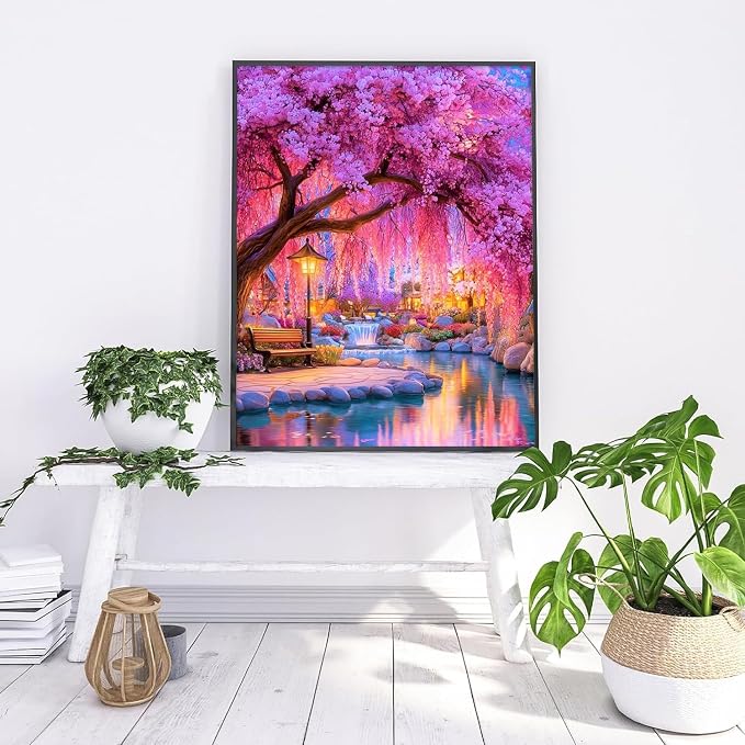 Amaieuin Diamond Art for Adults,Tree of Life 5D Diamond Painting for Adults Begiiners,Gem Art for Adults Home Decor and Gifts 12x16in