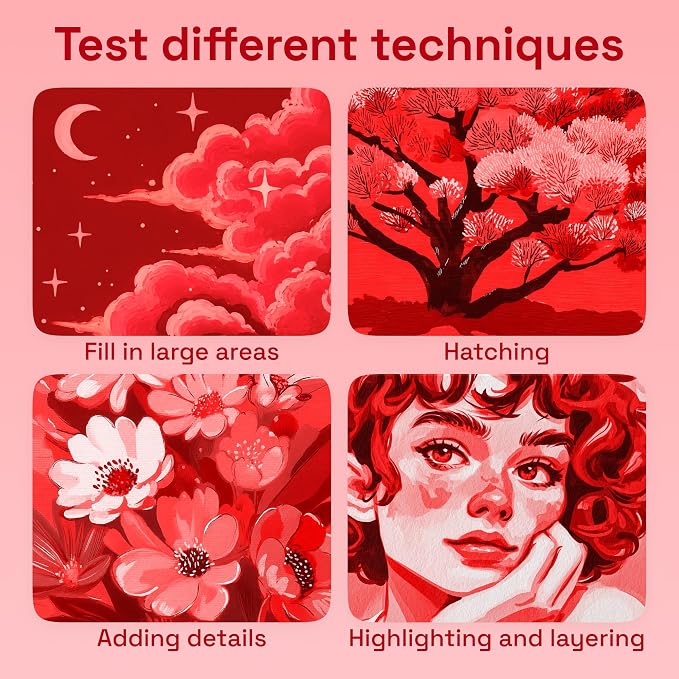 ARTISTRO 5 Red Tones Dual-Tip Acrylic Paint Marker Pens for Drawing | For Fabric, Rock, Glass, Wood, & Molds, Arts & Crafts Gift for Adults, Teens, & Kids, Classroom Must Haves & School Supplies