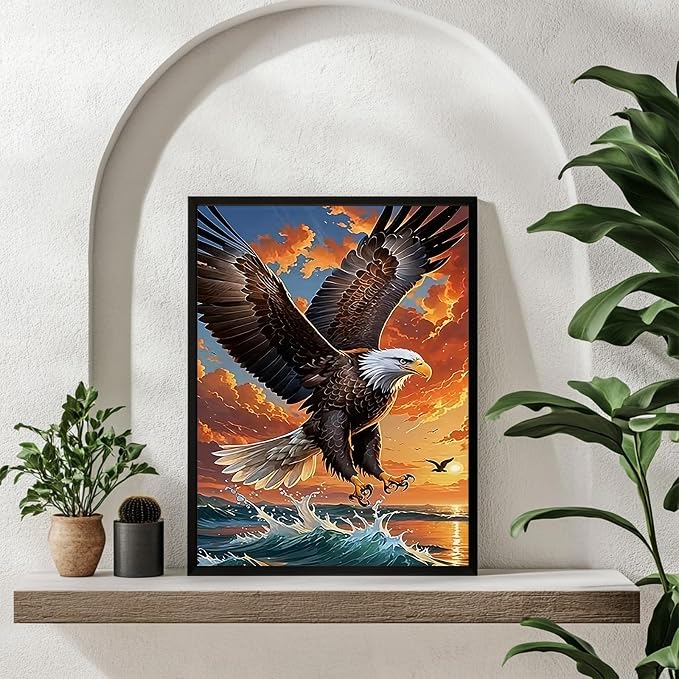 Mandun Eagle Diamond Painting Kits for Adults, Diamond Art Kits, 12x16 in