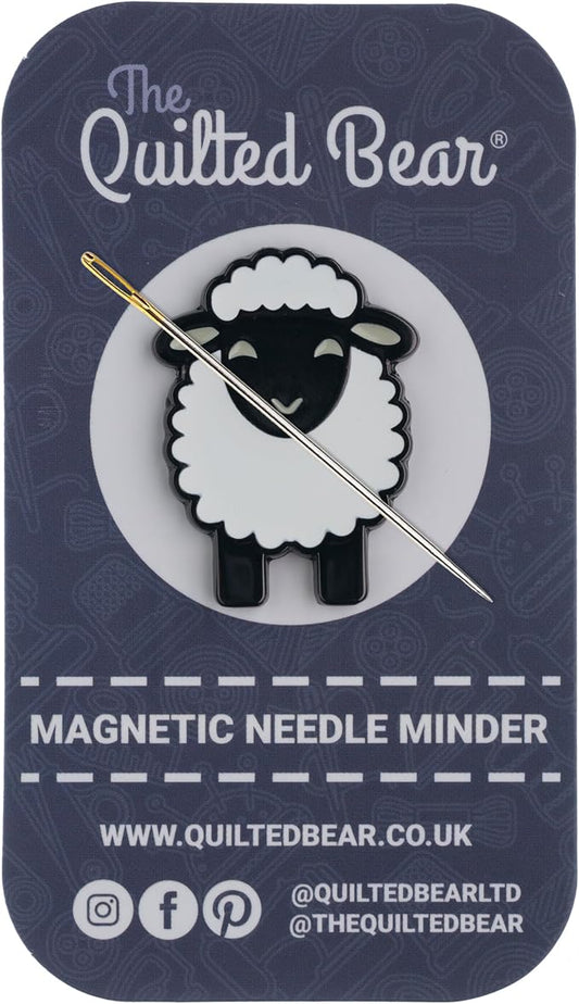 The Quilted Bear Magnetic Needle Minder, Sheep | Enamel Needle Keeper for Embroidery & Cross Stitch, Secure Holder for Sewing Needles & Pins, Strong Magnet, Sewing Accessory
