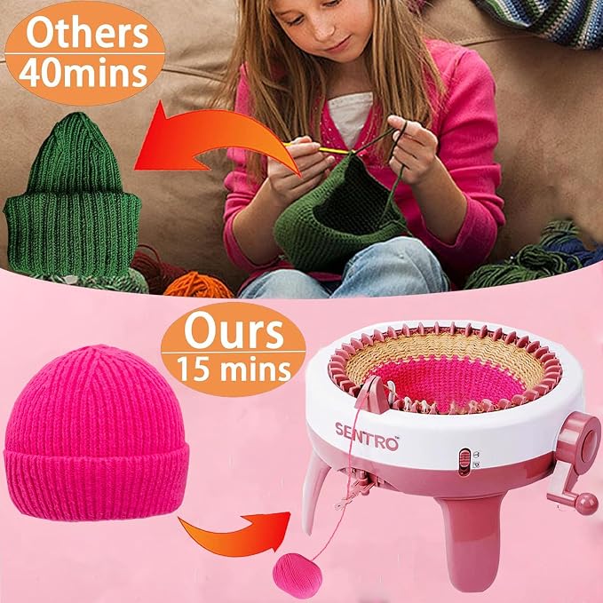 Cyandream Sentro 40 Needles Knitting Machine, Circular Loom for Beginners
