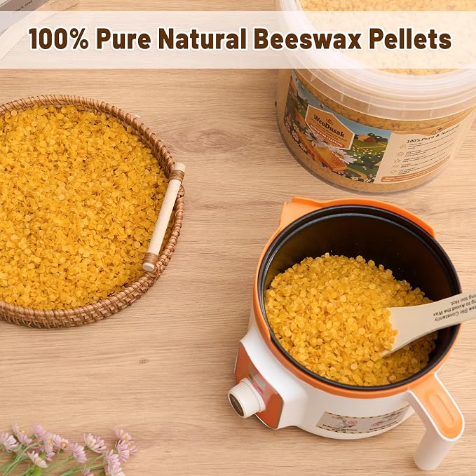 WcoDusak 6LB Beeswax Candle Making Kit for Adults with Digital Wax Melter