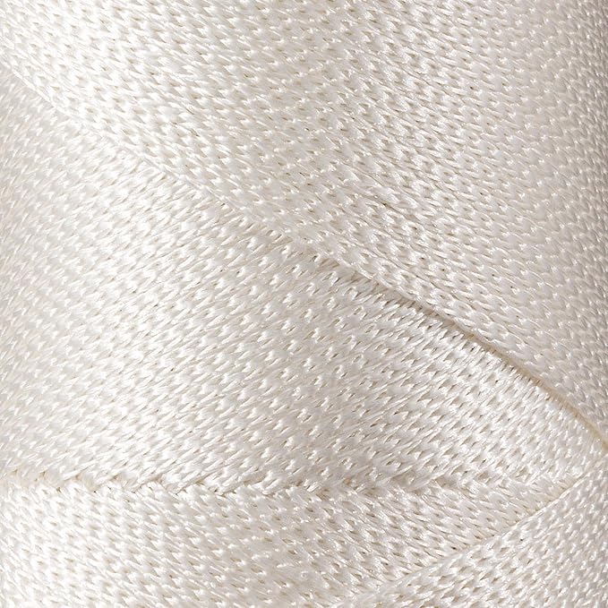 Sensy Premium 2 Pack of 2mm 251 Yards Polyester Rope 100% Polypropylene Cord Macrame Cord 2mm Crochet Bag Cord Macrame Rope Crochet Thread Gift for Knitter (Ecru)