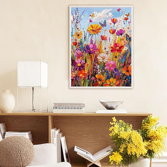Amaieuin 2 Pack Flowers Diamond Art Kits for Adults Beginners 12x16in