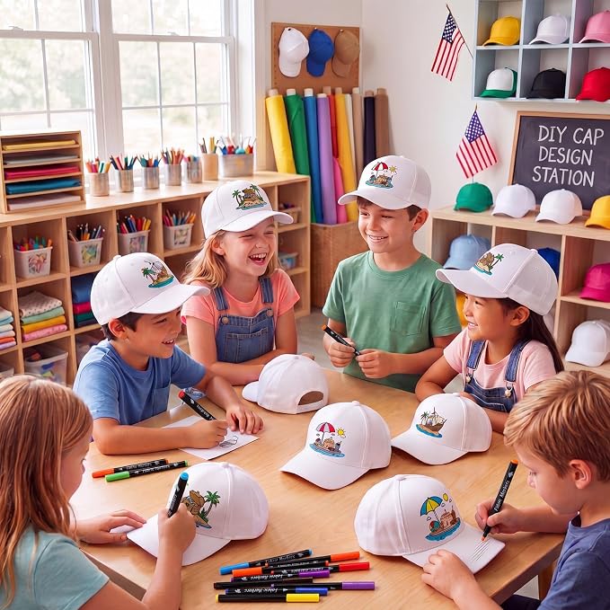 DIY White Baseball Cap for Kids Blank