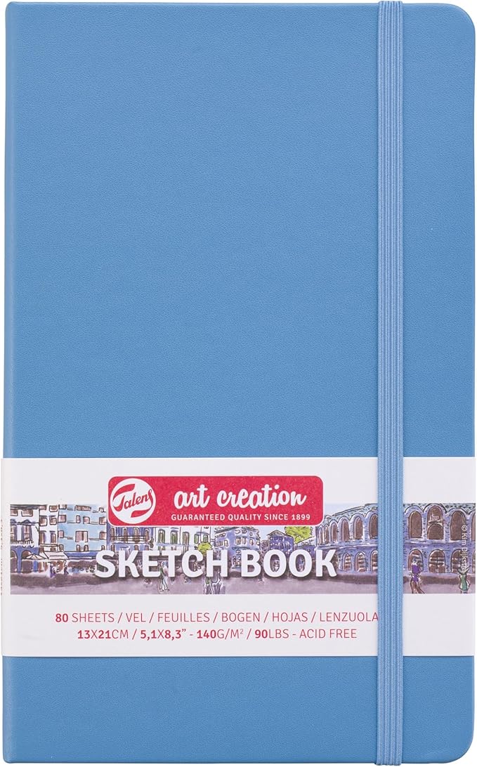 Talens Art Creation Sketchbook, Lake Blue, 80 Sheets, 5.1 x 8.3 in