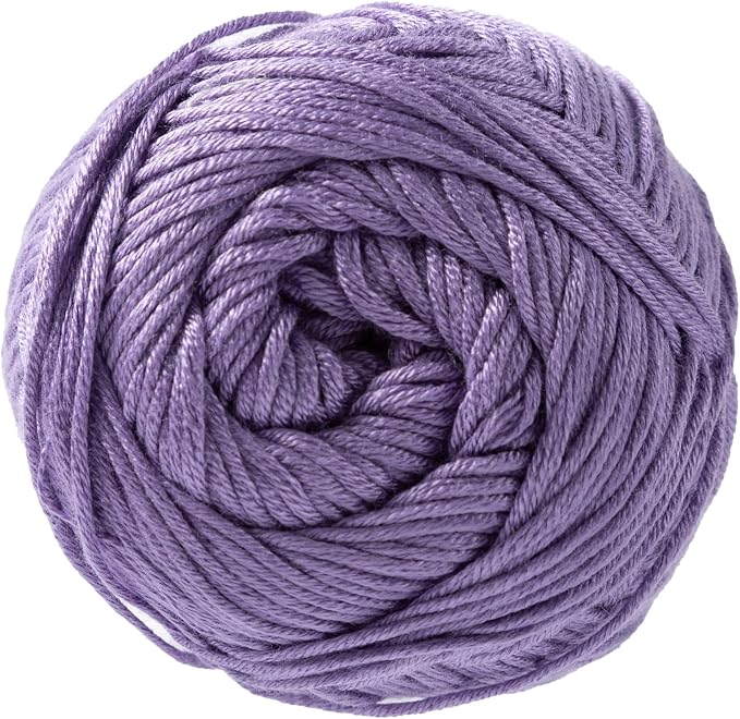 Loops & Threads Silky Soft Yarn - Yarn for Knitting, Crochet, Weaving, and Arts & Crafts - Purple, Bamboo, 3.5 oz
