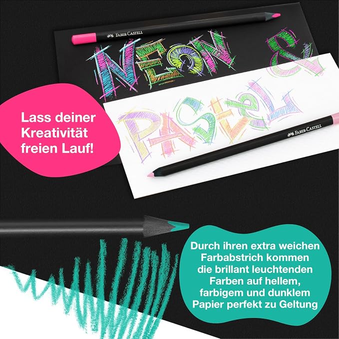 Faber-Castell Black Edition Skin Tone Colored Pencils, 12 Count