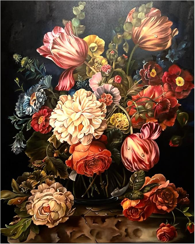 Paint by Numbers Kit for Adults, Paint by Numbers Kit for Adults 16x20 Inch | Flower Paint by Numbers Kit for Adults, Acrylic Painting by Numbers, DIY Arts and Crafts for Gifts or Home Decor