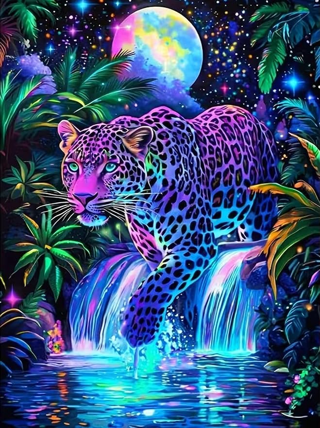 XUCNWL Diamond Art Kits for Adults, Leopard Diamond Painting