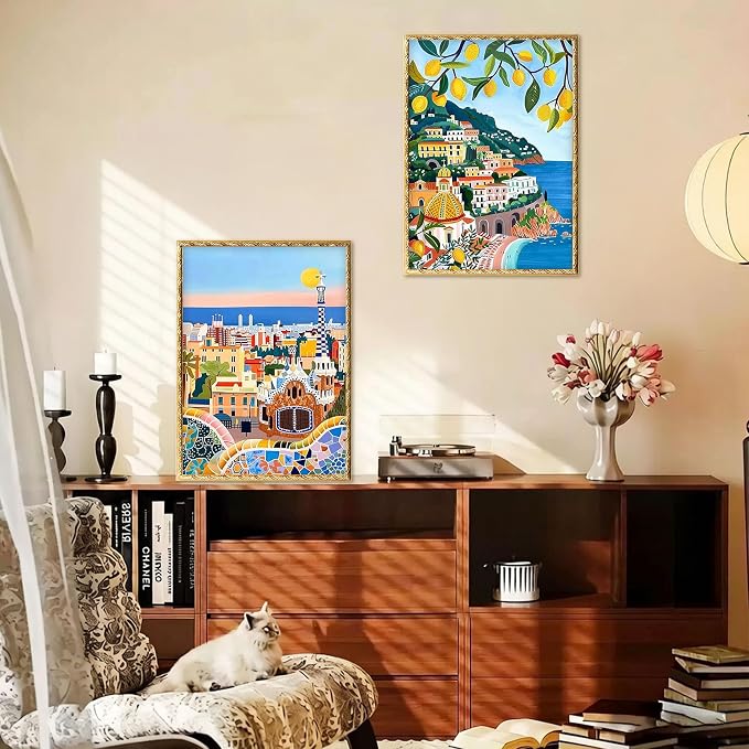 6 Pack Famous Buildings Diamond Painting for Adults,5D Diamond Art Painting for Adults Beginners,Scenic Spots DIY Full Drill Round diamonds Gem painting Crafts for Home Wall Decor and Gifts 10x12in