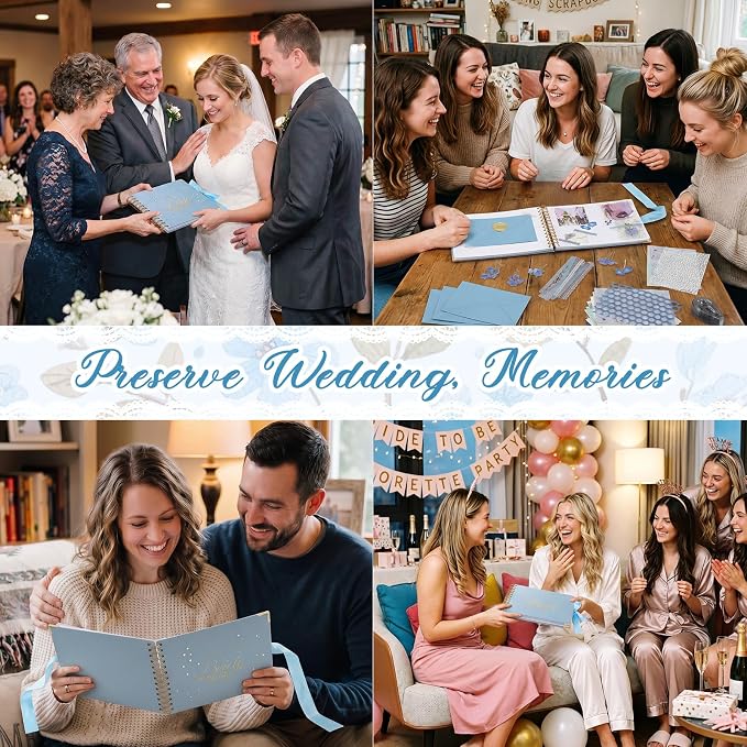 Letters to Bride Scrapbook,8.5 X 7 Inch,Classic,Blue