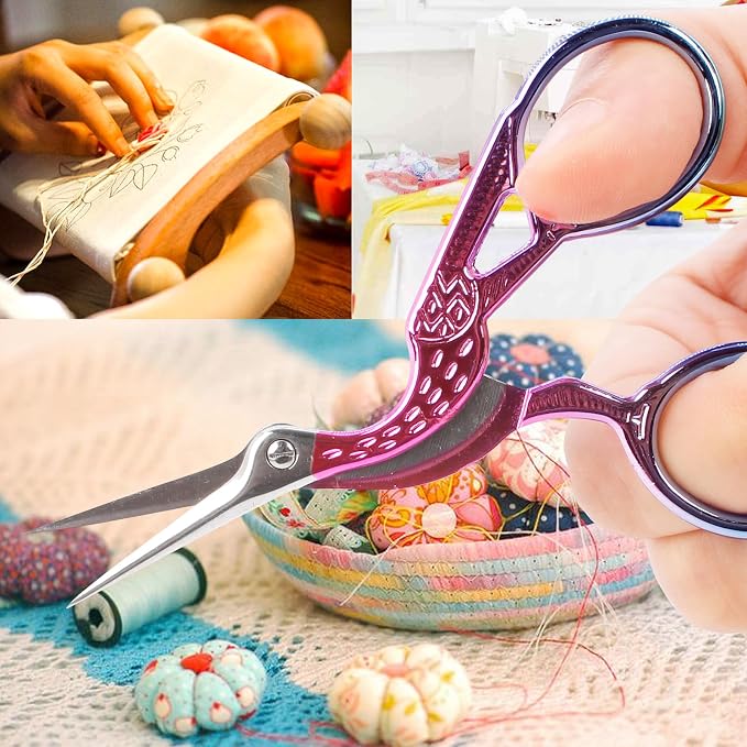 BIHRTC 3.6" Detail Shears Small Stainless Steel Small Embroidery Scissor | 3.6 Inch Compact Design for Thread Cutting,Embroidery, Needlework,Crafting,Jewelry Making,DIY Sewing Handcraft Craft Art Work