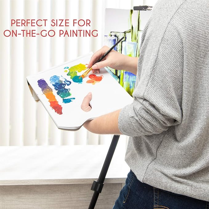 Zenacolor - Paper Palette Pad - 50 Removable and Disposable Sheets for Painters - 80gsm, 24lb - Paint Mixing Palette for All Paints (Oil, Acrylic, Watercolor,...)