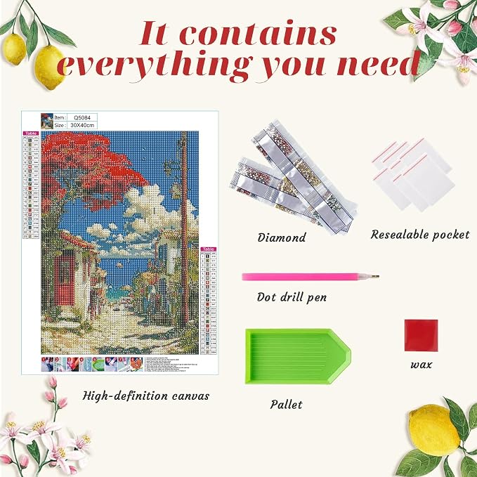 DOTSOPS 5D Diamond Painting Kits for Adults Diamond Art Kits 11.8 x 15.7 in | Crafts DIY Round Full Drill Painting,Gem Art for Beginner Home Wall Decor Gift