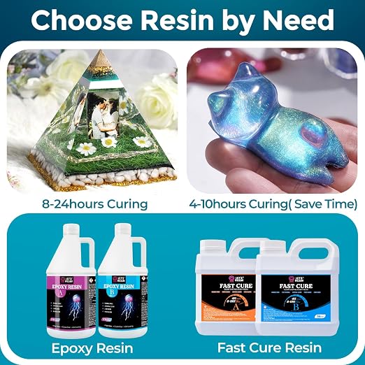 Let's Resin 72OZ Fast Curing Epoxy Resin Kit,Demold in 4 Hours | Upgrade Quick Drying & Cystal Clear Resin,Bubble Free for Craft,Art, Supplies with Dye, Cup,Stir Stick