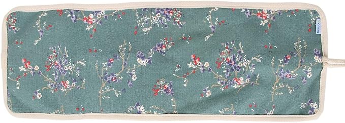 Teamoy Crochet Hook Case Organizer, Crochet Hook Roll Bag, Plum Flowers