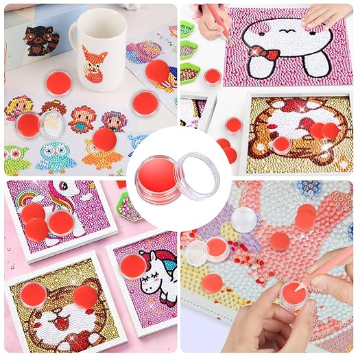 30 Pcs Wax Glue for DIY Diamond Painting, 10 Pack Diamond Art Wax with Storage Box, Diamond Painting Embroidery Accessories for Adults