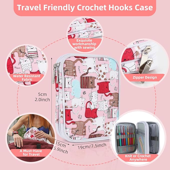 Katech Crochet Hooks Set with Yarn-Crochet Kit for Beginners-Ideal Gift | Crocheting Hooks Kits-Includes 382 Yards Yarn Balls, Hooks, Accessories, Tutorials, Everything You Needed