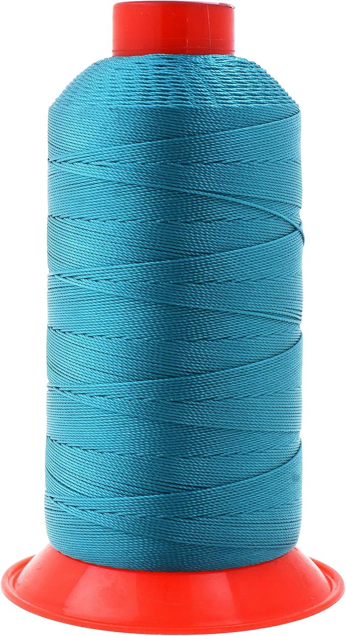 Mandala Crafts Size 207 630D T210 Teal Bonded Nylon Thread, 800 YDs