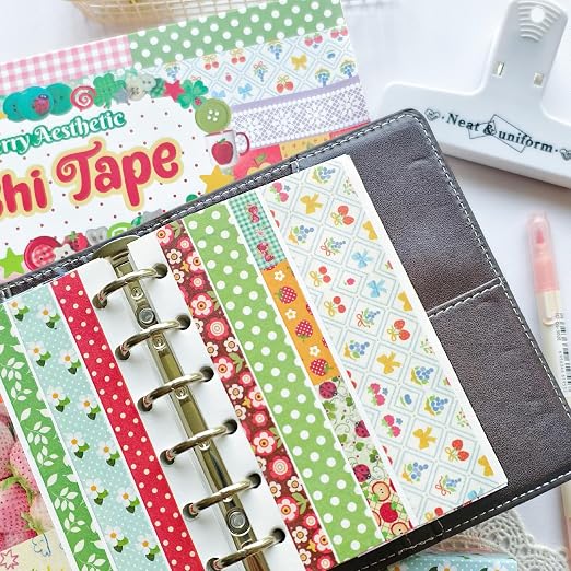 35 Rolls Strawberry Farm Washi Tape Set, Cute Fruits Decorative Scrapbook Tape and Journaling Supplies for DIY Crafts, Bullet Journals, Gift Wrapping