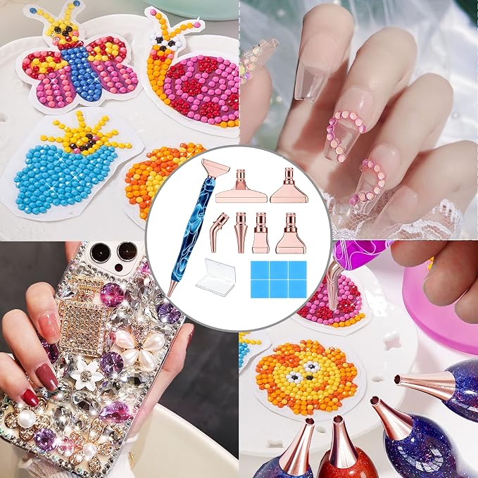 Heyseri Diamond Painting Pens, “Classic Wax Stylus” Diamond Art Pen, Gem Painting Tools Accessories, Gem Art Pen with Metal Tips for 5D Craft Nail