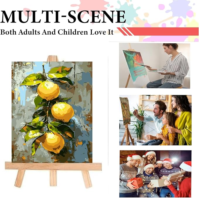 GXGLLPZBY Lemon Painting by Numbers for Adults Beginner,15.7X19.7 inch | Adult Paint by Number Kits on Canvas,DIY Oil Acrylic Number Painting Kit,for Home Wall Decor