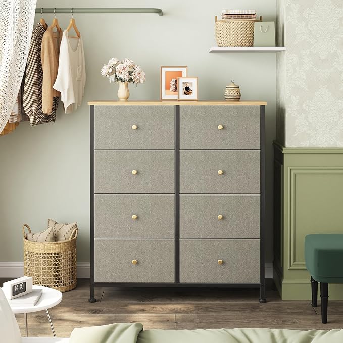OLIXIS 8 Drawer Storage Dresser for Bedroom, Closet Organizers Units