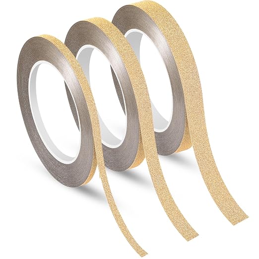 Zonon Glitter Gold Washi Tape for Wall Decor Self Adhesive 5/10/15mm