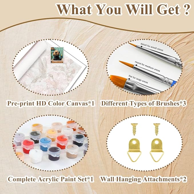 Funny Paint by Numbers Kit for Adults, Paint by Number for Adults 16x20 In