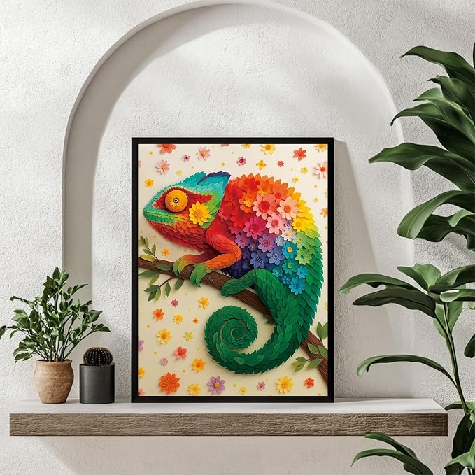 Chameleon Diamond Painting Kits for Adults, Diamond Art Kits, 12x16 in