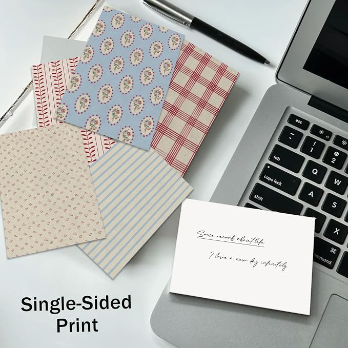 PRSTINCOL Scrapbook Paper,16 Sheets 4.1x5.8 Inch Vintage Stripe Style Scrapbook Supplies,Single-Sided Vivid Origami Decoupage Paper for DIY Crafts, Card Making, Art Journaling