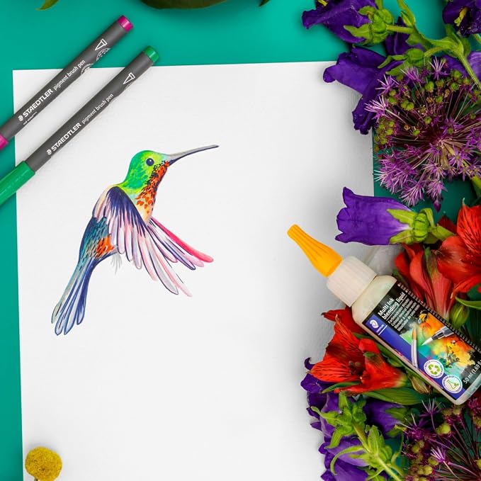 STAEDTLER Pigment Arts Multi Ink Blending Liquid, 50ml: Marker Blending Solution for Smooth Color Mixing, Gradients & Mixed Media – Art Supply for Illustration, Manga, Coloring & Creative Projects