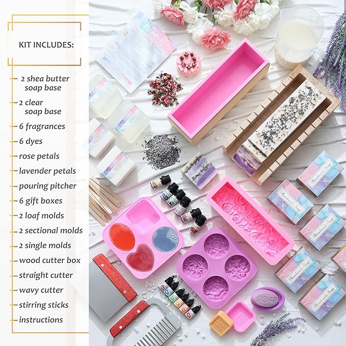 Illumive Deluxe Soap Making Kit - Soap Kit Includes All Soap Making Supplies. DIY Soap Making Kit.