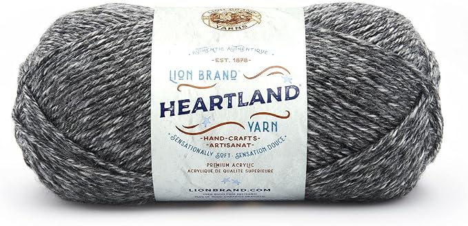 Lion Brand Yarn Heartland Yarn, Worsted-Weight Yarn for Knitting, Crocheting, and Crafting, 1 Pack, Great Smoky Mountains