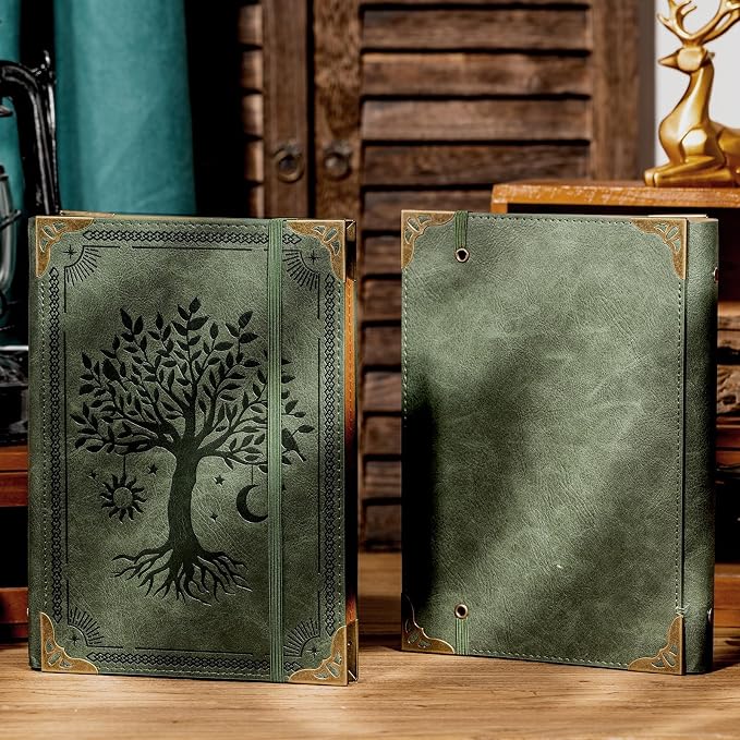 Ovesmusl 2 Pack PU Leather A5 Binder 6 Ring Refillable Journal Cover