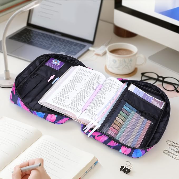 XKDOUS Bible Cover Case for Women Bible Bag Journaling Kit w/Study Supplies