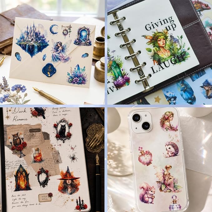 Fantasy Magic Sticker Book for Journaling Scrapbooking 400+ Stickers