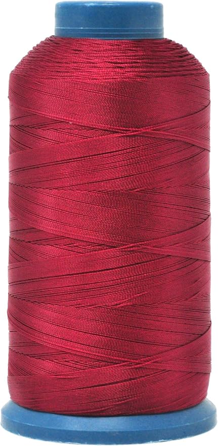 Mandala Crafts Size 69 210D T70 Maroon Bonded Nylon Thread, 1500 YDs