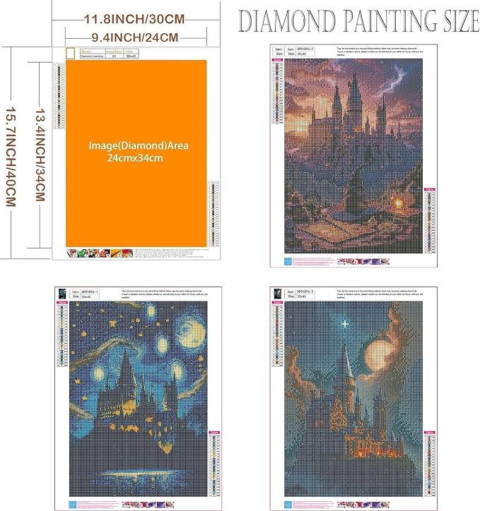 EIBEILI Magic Diamond Art Kits for Adults,Diamond Painting for Wall Decor