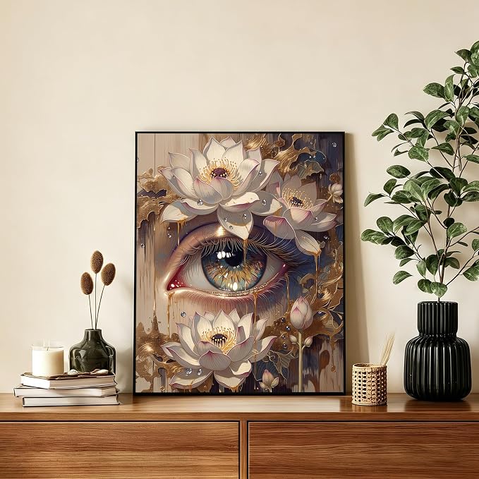 AUKELHJ Paint by Numbers Kit for Adults Beginner, Eye, 16X20 Inch | Paint by Number for Adults, Beginner Friendly, High-Definition Color Canvas, Stress Relief, Home Decor, Gifts, Unframed